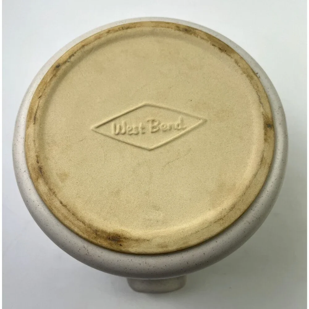 Vintage West Bend Pottery Stoneware Pot Crock Fall Leaf Design Tested